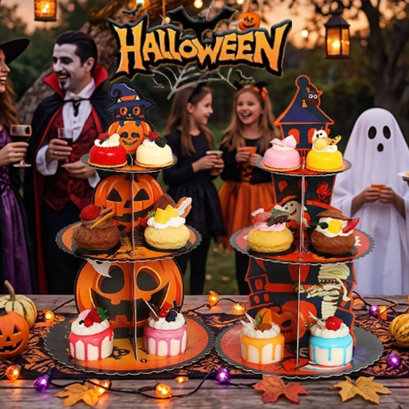Spider Web Halloween Decoration - Support à dessert en forme de