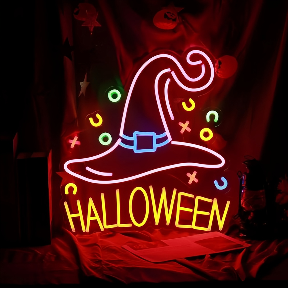 Halloween Pumpkin Decor Led - Enseigne LED néon personnalisée, citrouille, décoration