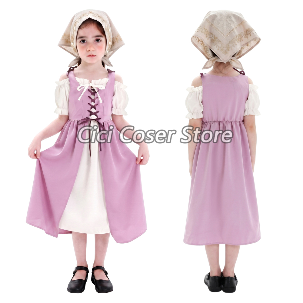Halloween Costume Kids - Costume médiéval pour enfants, robe de