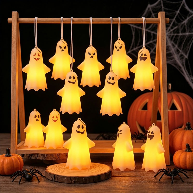 Pumpkin Lantern Halloween - Lanterne fantôme d'Halloween, mini lampe citrouille