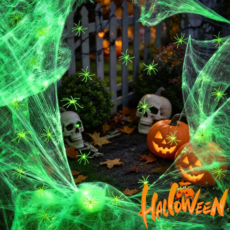 Spider Web Halloween Decoration - 1 à 5 ensembles de décorations