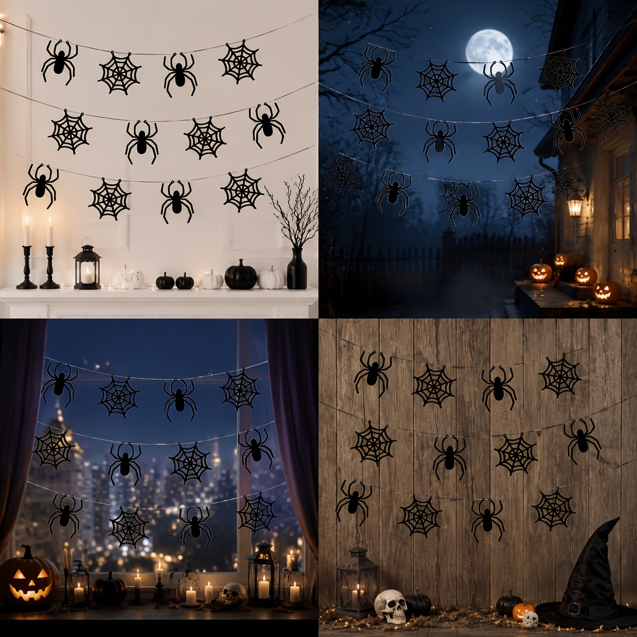2 ensembles de guirlandes de t - Spider Web Halloween Decoration avis et prix