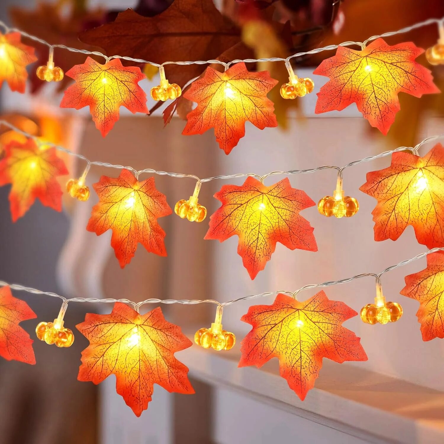 Guirlande lumineuse d'Hallowee - Halloween Led String Lights Orange avis et prix