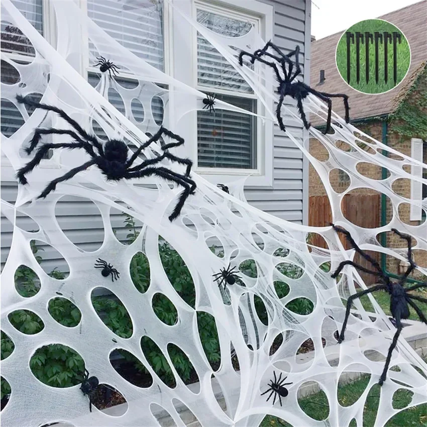 Toile de tissu décorative en f - Spider Web Halloween Decoration avis et prix