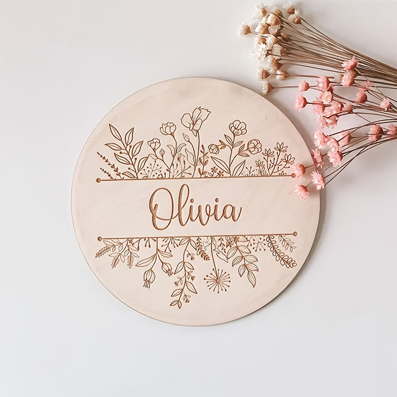 Plaque de nom gravée florale p - Halloween Party Supplies avis et prix