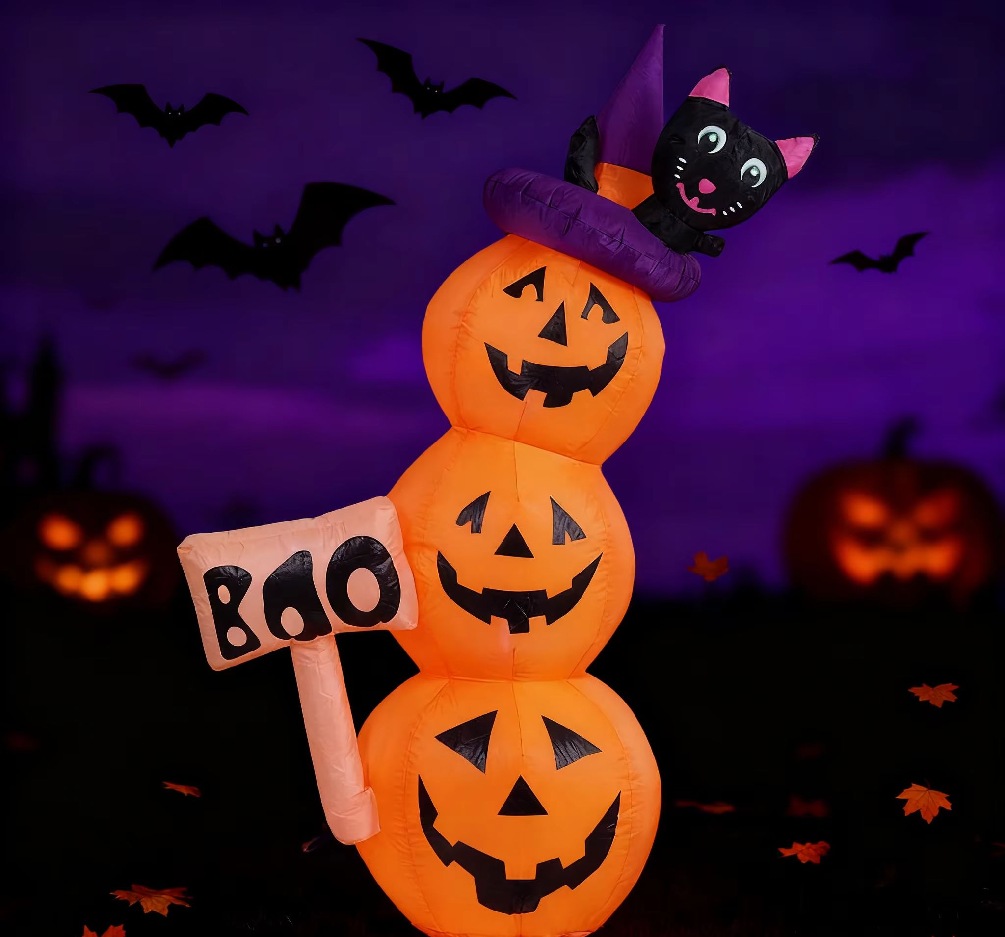 Citrouilles empilées gonflable - Halloween Pumpkin Decor Led avis et prix