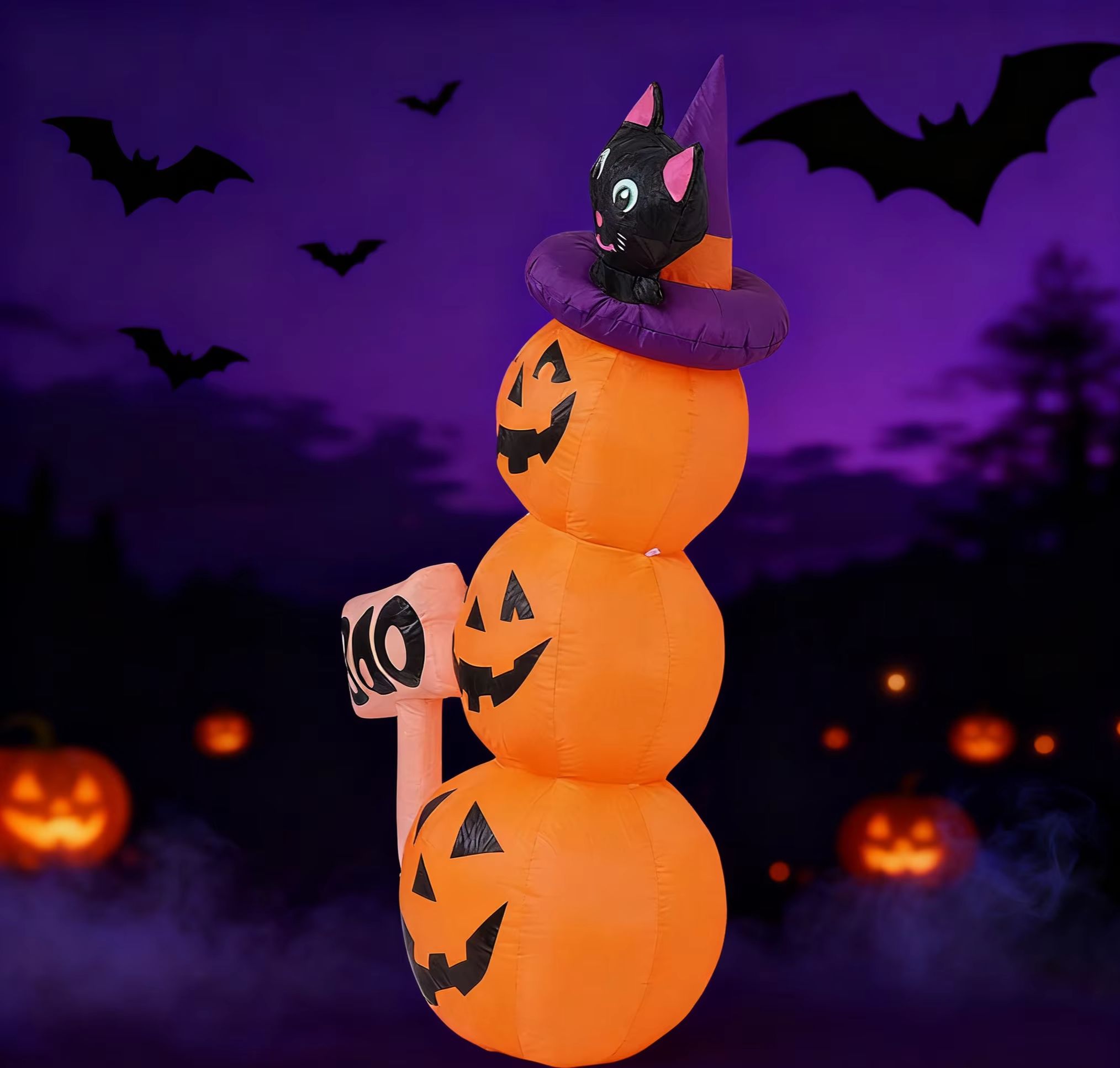 Citrouilles empilées gonflable - Halloween Pumpkin Decor Led avis et prix