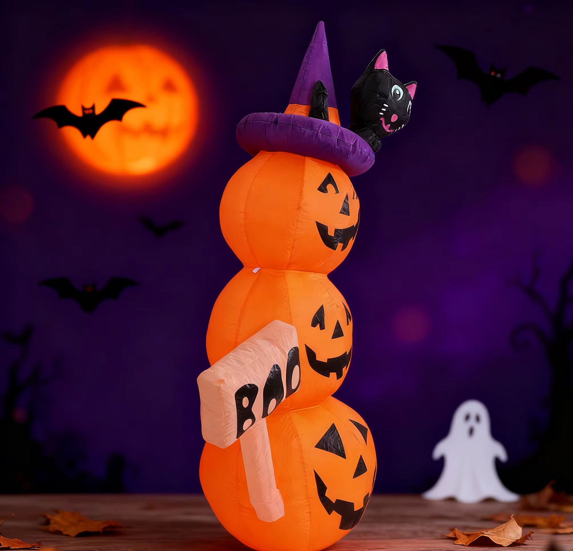 Citrouilles empilées gonflable - Halloween Pumpkin Decor Led avis et prix