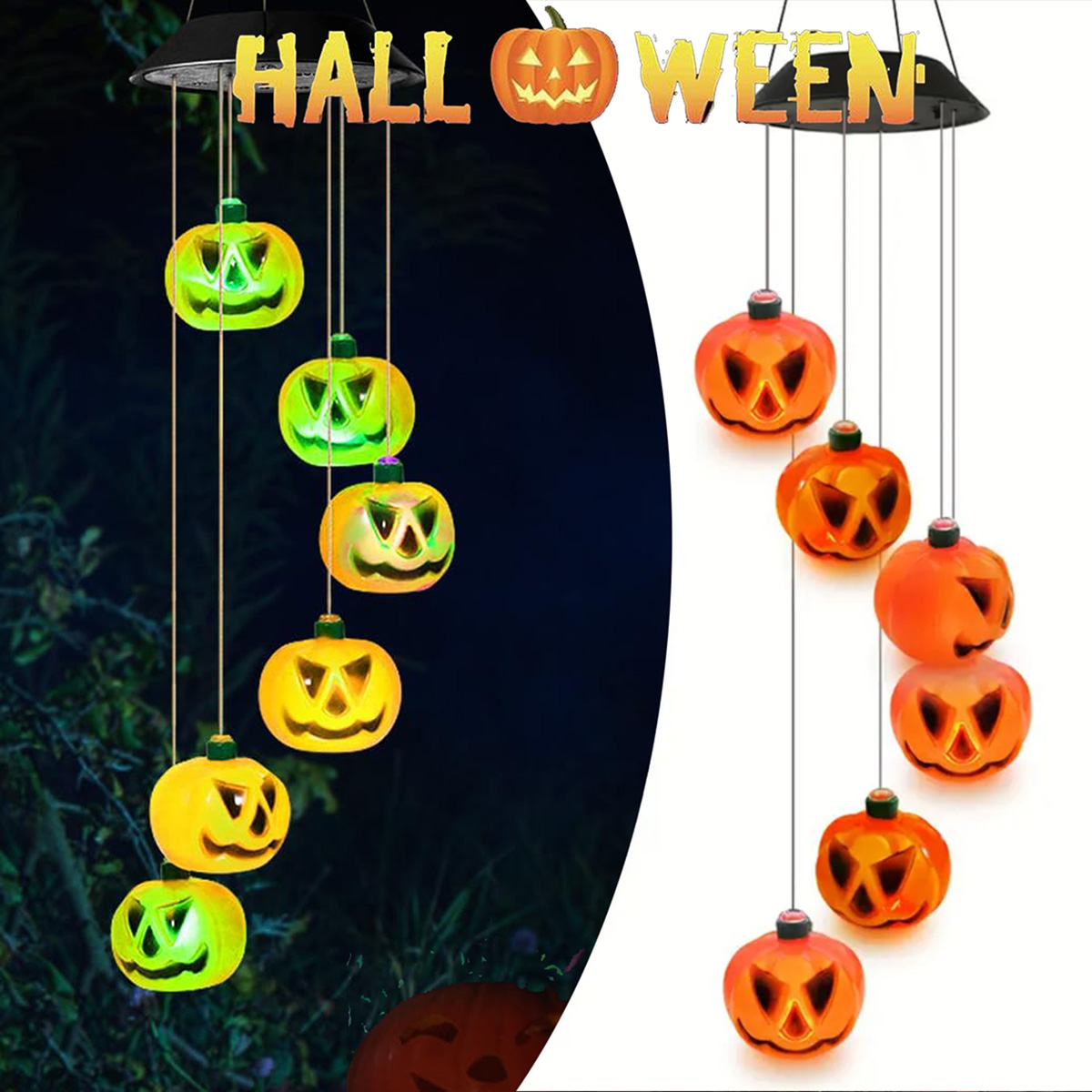 Carillon éolien citrouille d'H - Halloween Pumpkin Decor Led avis et prix