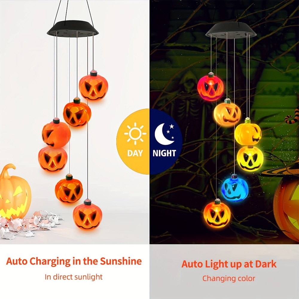 Carillon éolien citrouille d'H - Halloween Pumpkin Decor Led avis et prix