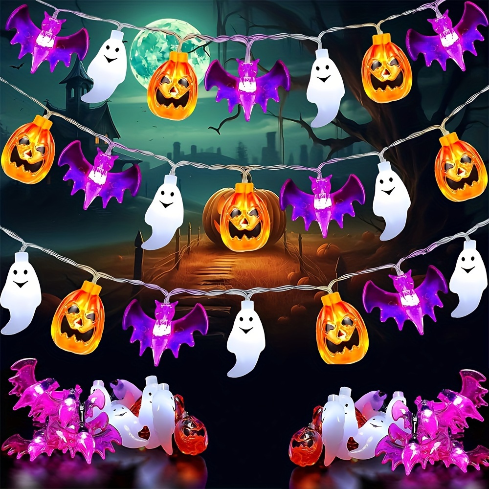 Guirlande lumineuse LED d'Hall - Halloween Led String Lights Orange avis et prix