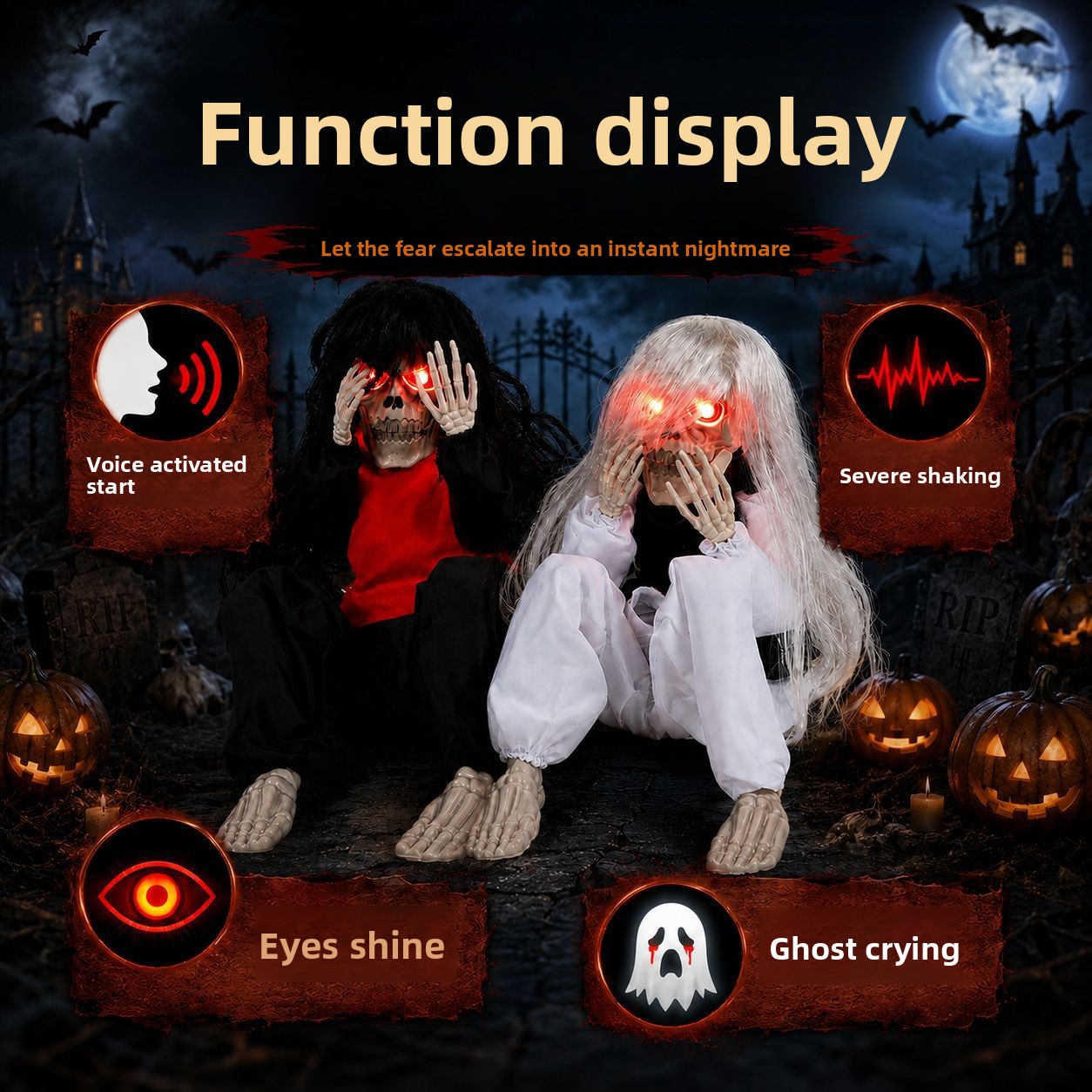 Décoration de squelette assis  - Halloween Skeleton Decoration avis et prix