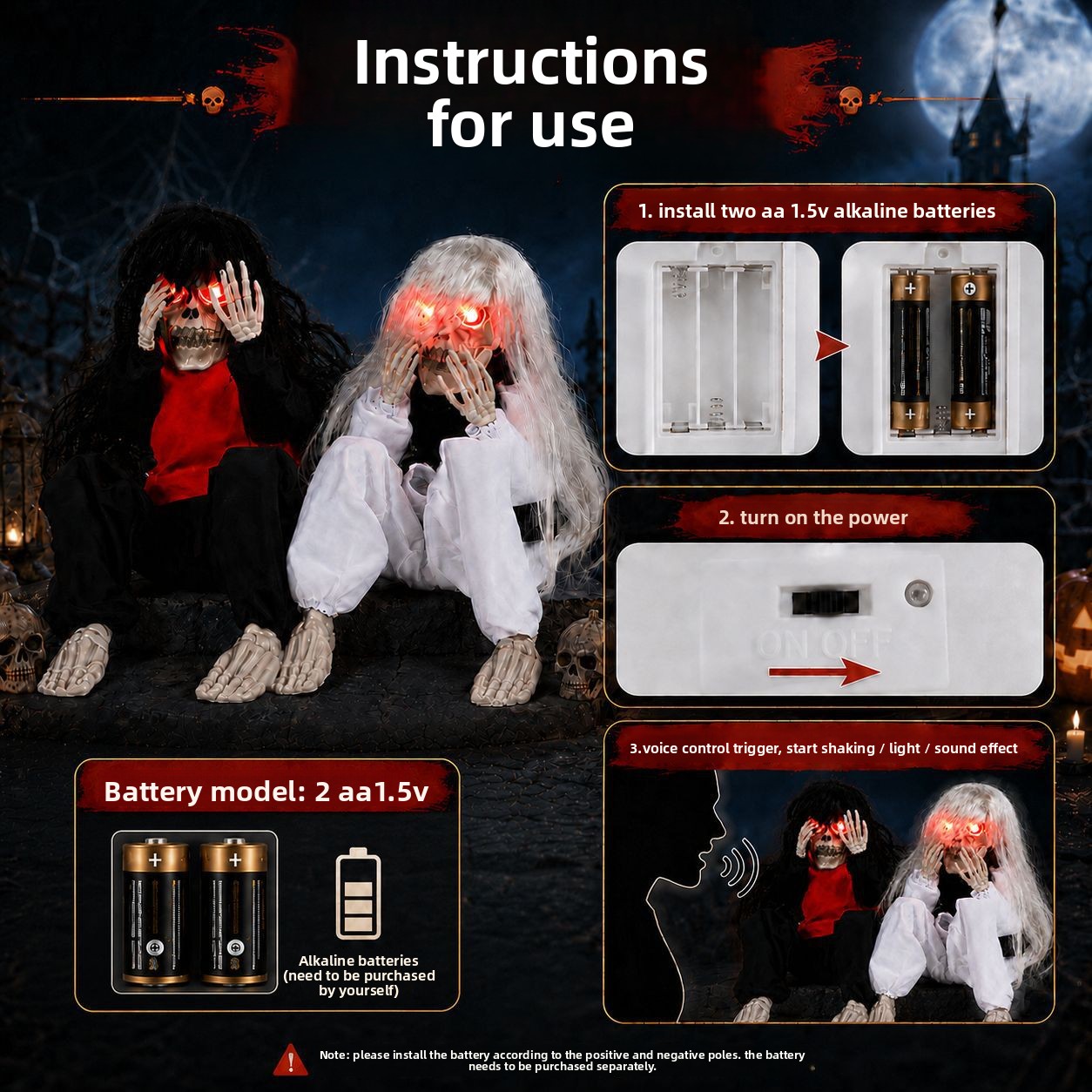Décoration de squelette assis  - Halloween Skeleton Decoration avis et prix