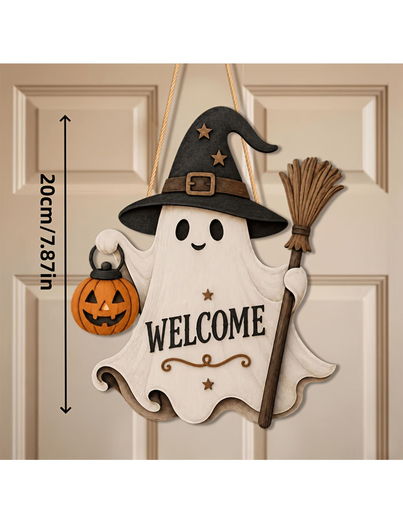 Plaque de porte d'Halloween en - Pumpkin Lantern Halloween avis et prix