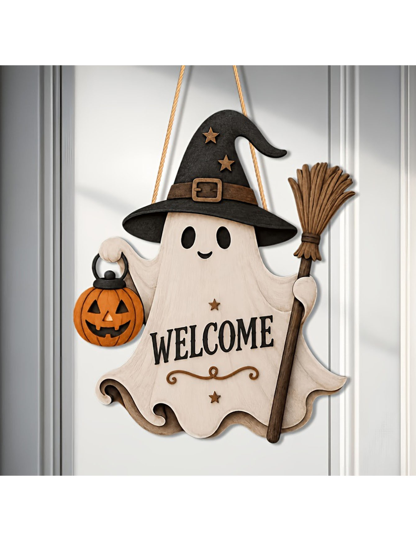 Plaque de porte d'Halloween en - Pumpkin Lantern Halloween avis et prix