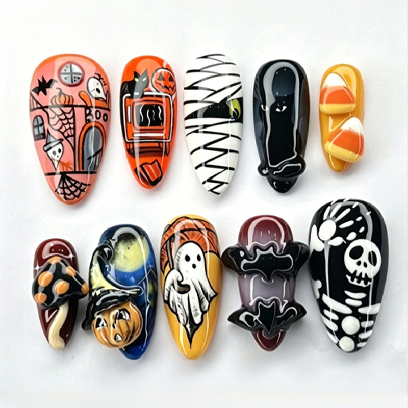 30 faux ongles de style Hallow - Halloween Skeleton Decoration avis et prix