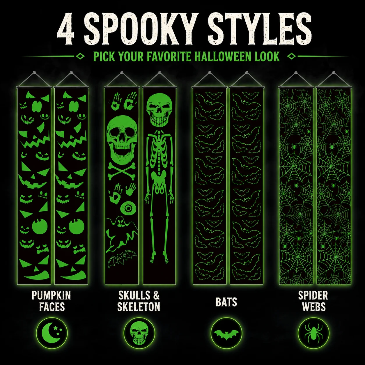 2 Bannières Lumineuses pour Po - Halloween Skeleton Decoration avis et prix