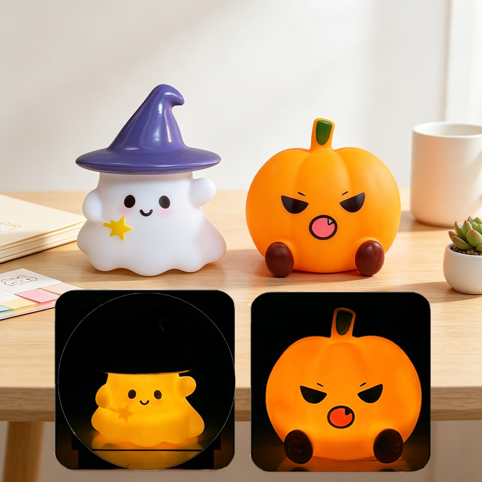 Veilleuse en silicone Kawaii S - Halloween Pumpkin Decor Led avis et prix