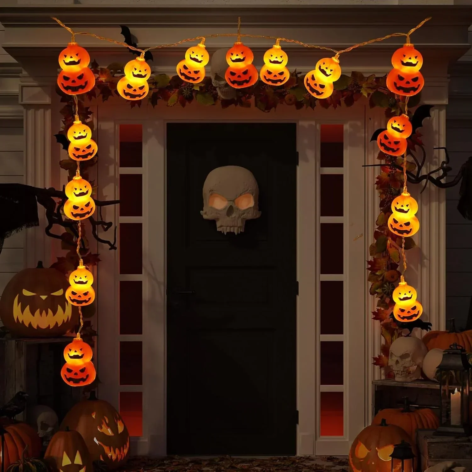 Guirlande lumineuse Jack O Lan - Halloween Led String Lights Orange avis et prix