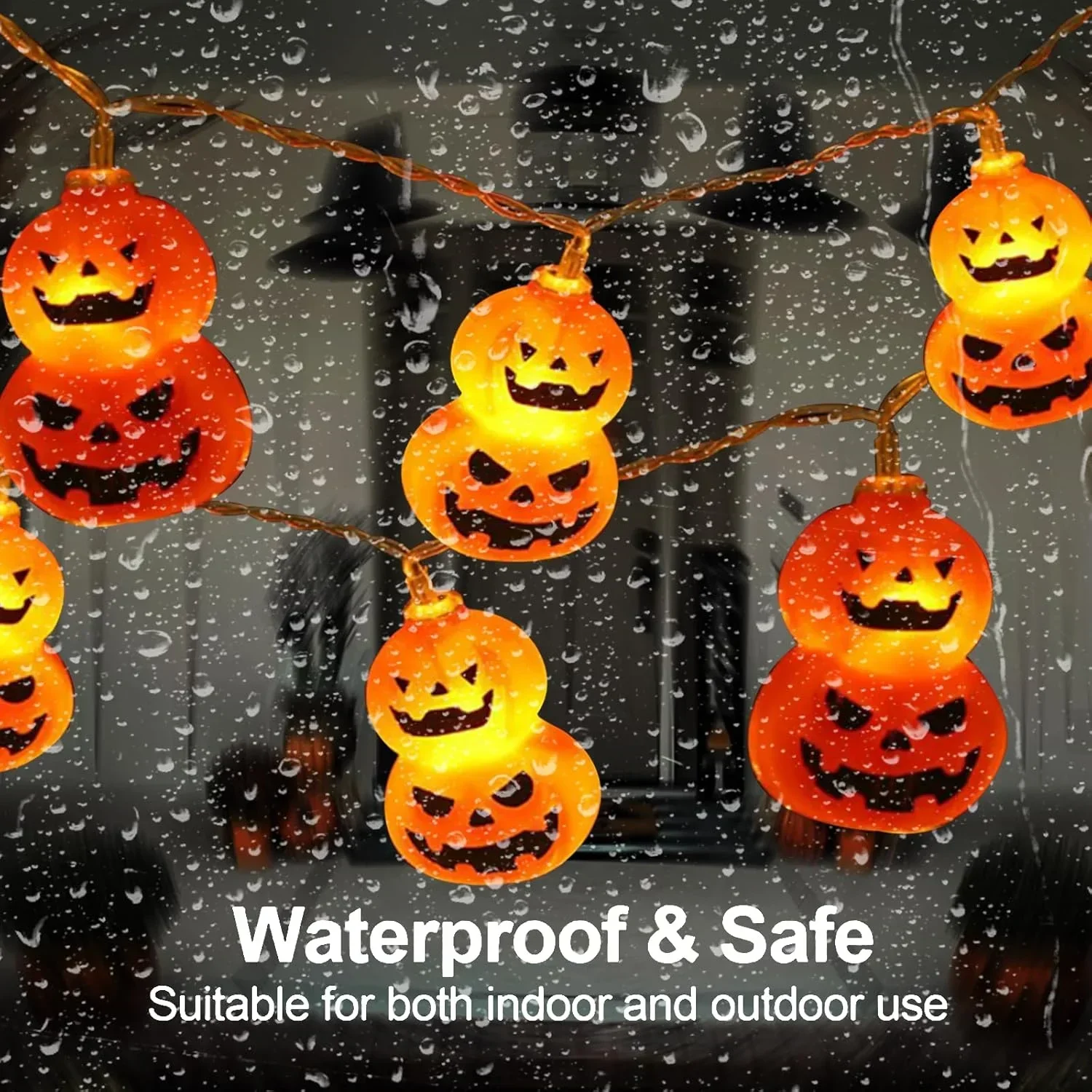 Guirlande lumineuse Jack O Lan - Halloween Led String Lights Orange avis et prix