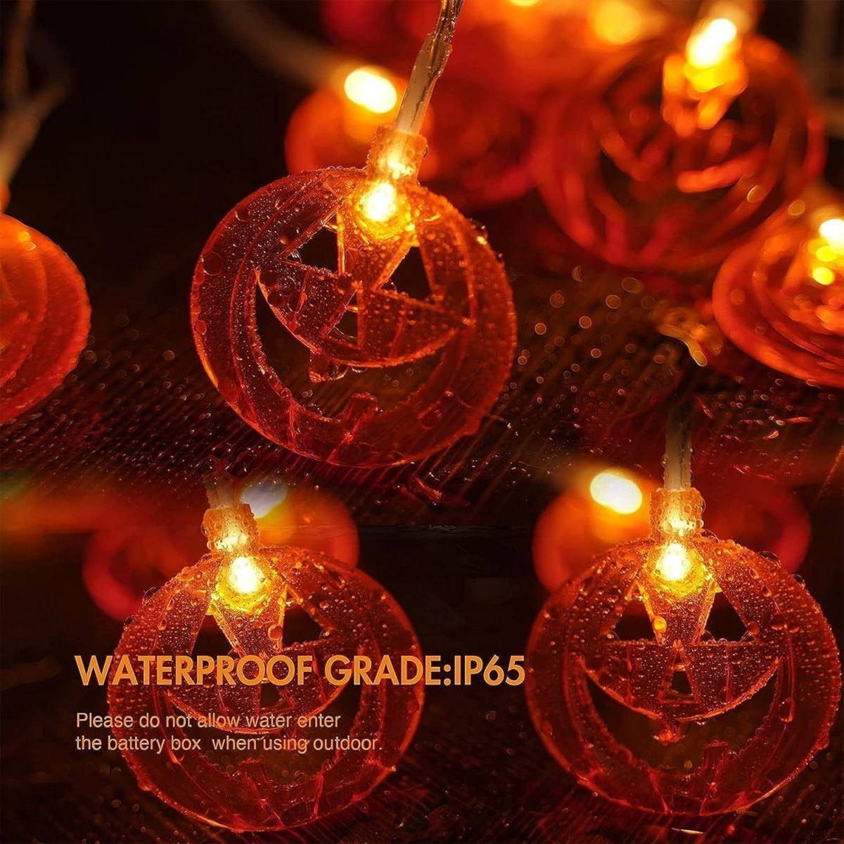 Guirlande lumineuse citrouille - Halloween Led String Lights Orange avis et prix