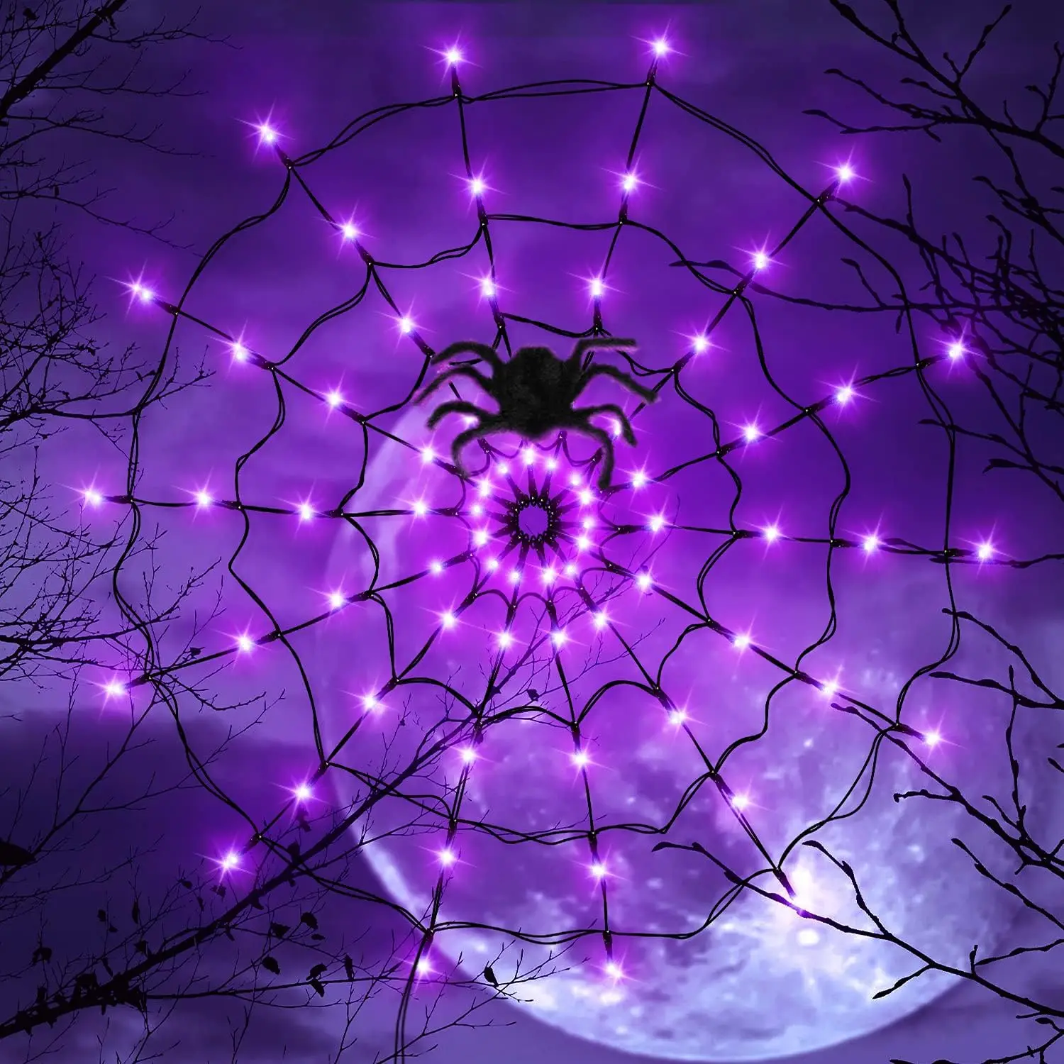 Guirlande lumineuse LED Hallow - Spider Web Halloween Decoration avis et prix