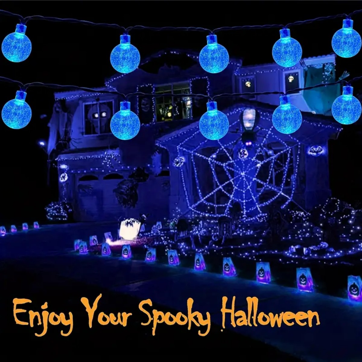 1pc 12m 100 LED Halloween viol - Halloween Led String Lights Orange avis et prix
