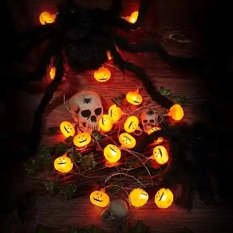 Guirlande lumineuse à LED en f - Halloween Pumpkin Decor Led avis et prix
