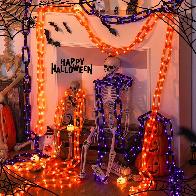 Guirlandes solaires d'extérieu - Halloween Led String Lights Orange avis et prix