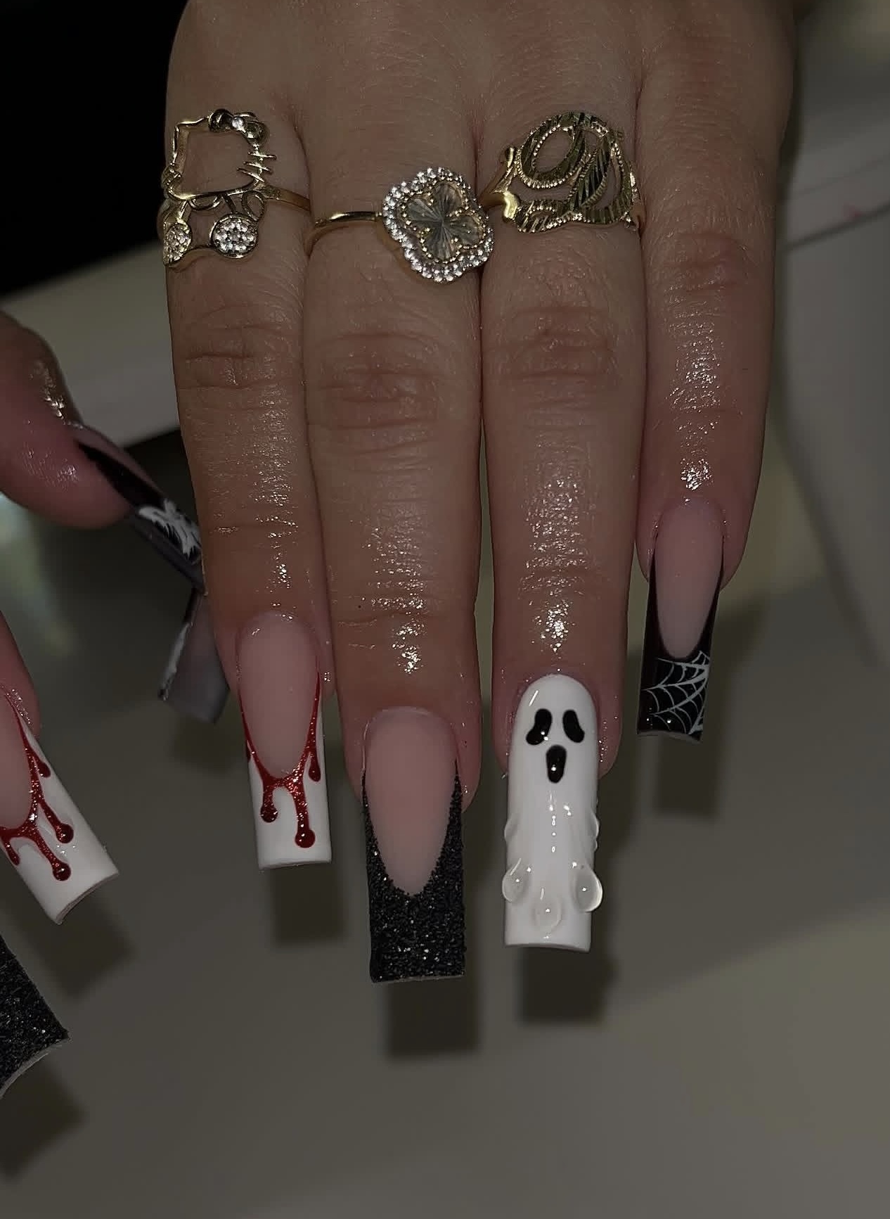 10 faux ongles trapézoïdaux de - Spider Web Halloween Decoration avis et prix