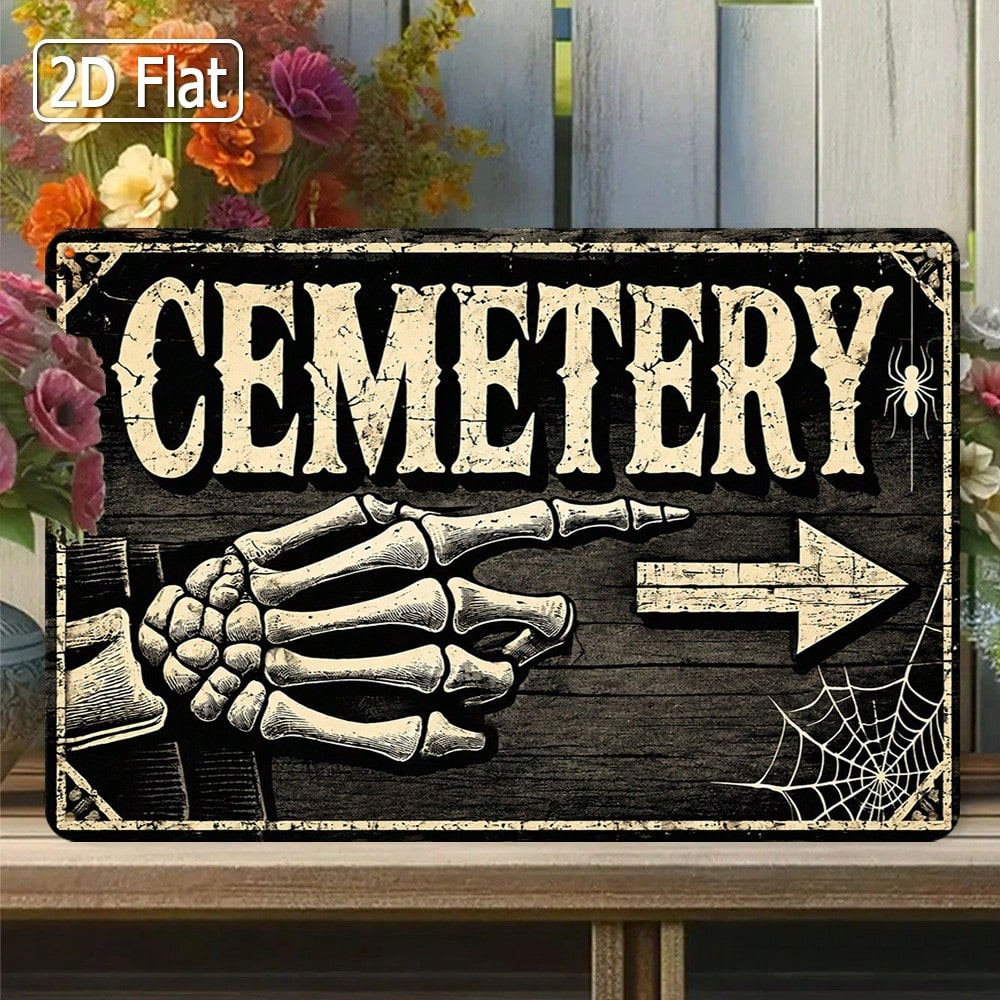 1 panneau en métal plat 2D – p - Halloween Skeleton Decoration avis et prix