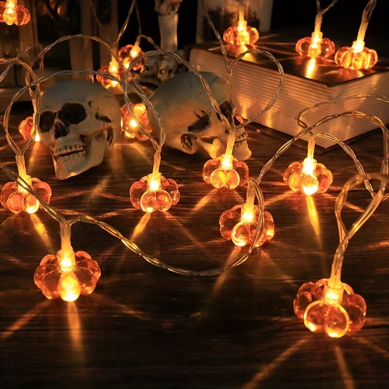 Guirlande lumineuse citrouille - Halloween Led String Lights Orange avis et prix