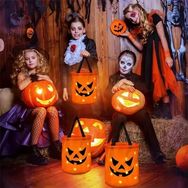 1-10PC Panier de citrouille lu - Halloween Pumpkin Decor Led avis et prix