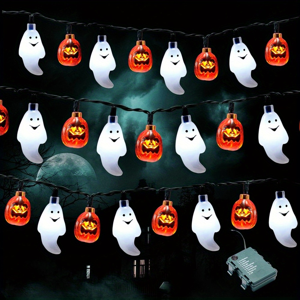Guirlande lumineuse LED à pile - Halloween Led String Lights Orange avis et prix